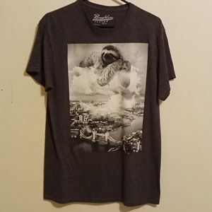 Brooklyn Cloth dark grey " Celestial Sloth" graphic T-shirt